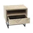 Armen Living Peridot 1-Drawer Modern Wood Night Stand in Natural