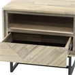 Armen Living Peridot 1-Drawer Modern Wood Night Stand in Natural