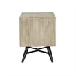 Armen Living Bridges 2-Drawer Modern Wood Night Stand in Natural/Gray