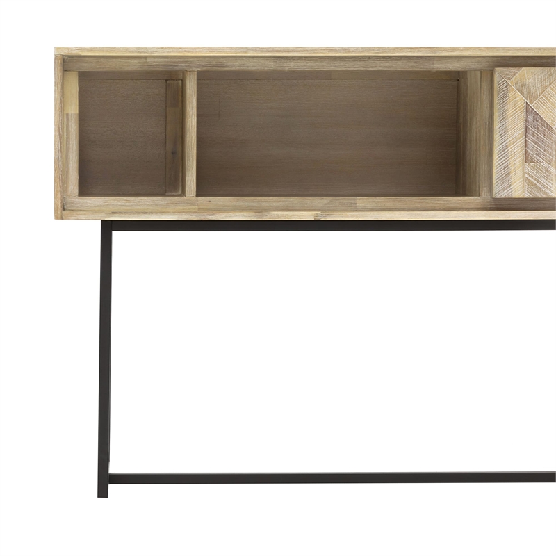 Armen Living Peridot 1-Drawer Modern Wood Console Table in Natural