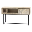 Armen Living Peridot 1-Drawer Modern Wood Console Table in Natural