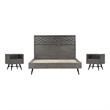 Armen Living Makena 3-Piece Modern Wood King Bedroom Set in Natural