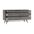 Armen Living Makena 4-Piece Modern Wood Queen Bedroom Set in Natural