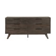 Armen Living Astoria 4-Piece Modern Wood King Bedroom Set in Brown