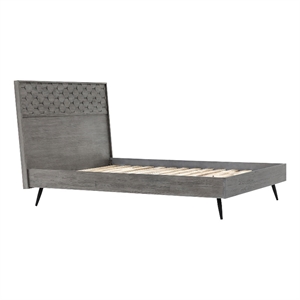 armen living makena modern wood queen platform bed frame in gray