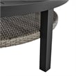 Armen Living Aileen 3PC Outdoor Fabric Patio Swivel Seating Set in Gray/Black