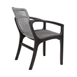 Armen Living Sachi and Brighton 5-Piece Wood Dining Set in Dark Wood/Gray
