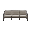 Armen Living Mongo 4-Piece Aluminum Outdoor Patio Furniture Set in Brown/Beige