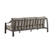 Armen Living Mongo 4-Piece Aluminum Outdoor Patio Furniture Set in Brown/Beige