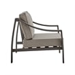 Armen Living Mongo 4-Piece Aluminum Outdoor Patio Furniture Set in Brown/Beige