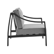 Armen Living Mongo 4-Piece Aluminum Outdoor Patio Furniture Set in Black/Gray