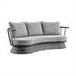 Armen Living Monk 4-Piece Fabric/Aluminum Outdoor Patio Furniture Set in Gray