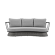 Armen Living Monk 4-Piece Fabric/Aluminum Outdoor Patio Furniture Set in Gray