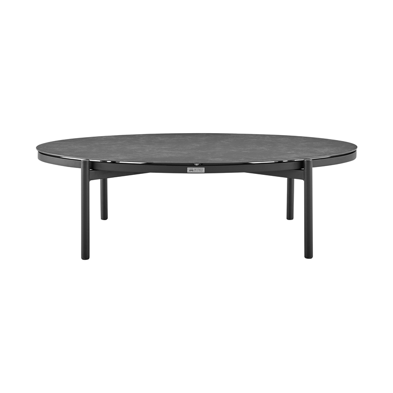 Armen Living Monk 4-Piece Fabric/Aluminum Outdoor Patio Furniture Set in Gray