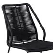 Armen Living Koala and Clip 5-Piece Wood/Metal Dining Set in Dark Wood/Black