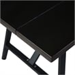 Armen Living Koala and Clip 5-Piece Wood/Metal Dining Set in Dark Wood/Black