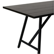 Armen Living Koala Rectangle Wood/Metal Outdoor Dining Table in Dark Wood/Black