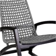 Armen Living Sequoia Wood & Rope Outdoor Patio Rocking Chair in Dark Wood/Gray