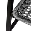 Armen Living Sequoia Wood & Rope Outdoor Patio Rocking Chair in Dark Wood/Gray