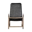 Armen Living Sequoia Wood & Rope Outdoor Patio Rocking Chair in Natural/Charcoal
