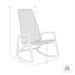 Armen Living Sequoia Wood & Rope Outdoor Patio Rocking Chair in Natural/Charcoal