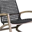 Armen Living Sequoia Wood & Rope Outdoor Patio Rocking Chair in Natural/Charcoal