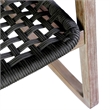 Armen Living Sequoia Wood & Rope Outdoor Patio Rocking Chair in Natural/Charcoal