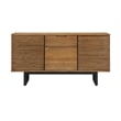 Armen Living Aldo 3-Door Modern Wood Sideboard Buffet Cabinet in Brown/Black