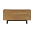 Armen Living Aldo 3-Door Modern Wood Sideboard Buffet Cabinet in Brown/Black