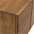 Armen Living Aldo 3-Door Modern Wood Sideboard Buffet Cabinet in Brown/Black