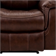 Armen Living Montague Leather Recliner with Power Headrest & Lumbar in Brown