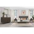 Armen Living Marquis 4-Piece Wood Queen Platform Bedroom Set in Oak/Gray