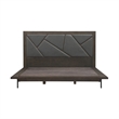 Armen Living Marquis 4PC Wood King Size Platform Bedroom Set w/Headboard in Oak