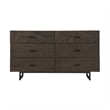 Armen Living Marquis 4PC Wood King Size Platform Bedroom Set w/Headboard in Oak