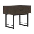 Armen Living Marquis 4PC Wood King Size Platform Bedroom Set w/Headboard in Oak