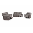 Armen Living Estelle 3-Piece Fabric Sofa Love Seat & Chair in Gunmetal Gray