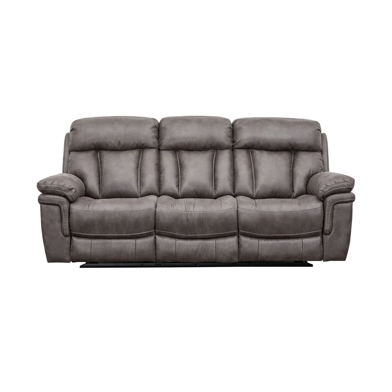 Armen Living Estelle 3-Piece Fabric Sofa Love Seat & Chair in Gunmetal Gray
