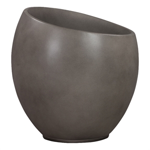 Moonstone Medium Indoor or Outdoor Planter in Gray Concrete