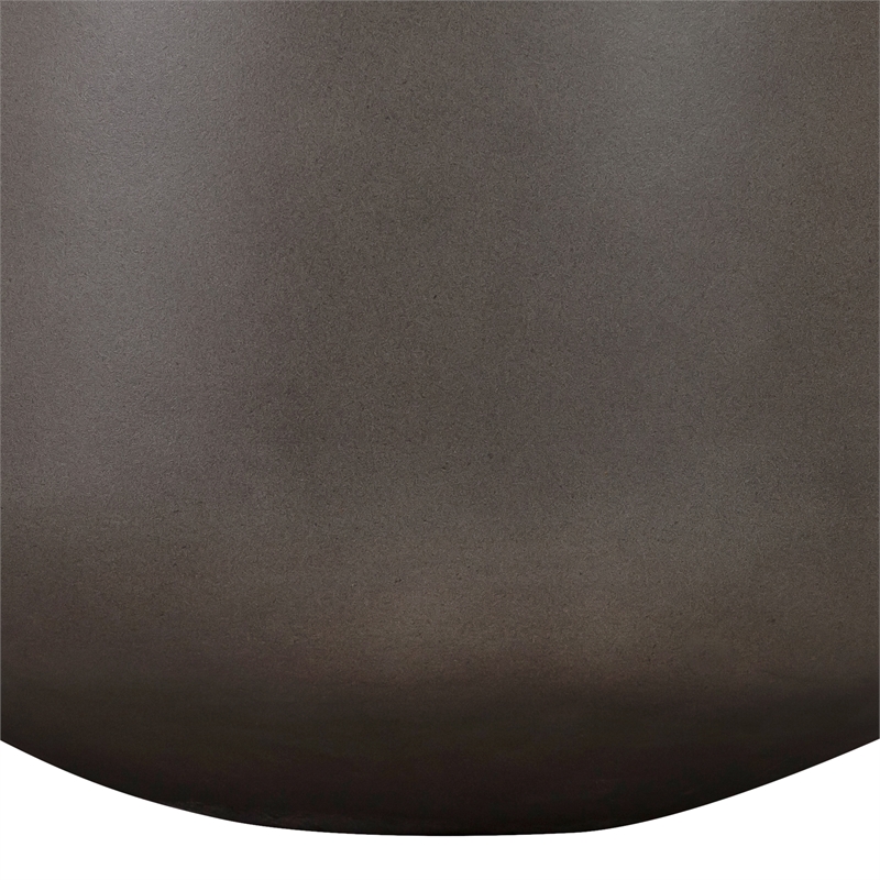 Amethyst Large Round Lightweight Concrete Indoor or Outdoor Planter in gray