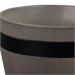 Obsidian Medium Indoor or Outdoor Planter in Gray Concrete with Black Accent