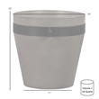 Obsidian Medium Indoor or Outdoor Planter in Gray Concrete with Black Accent