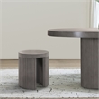 Wave Round Indoor or Outdoor Accent Stool End Table in Gray Concrete
