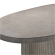 Wave Oval Dining Table in Gray Concrete