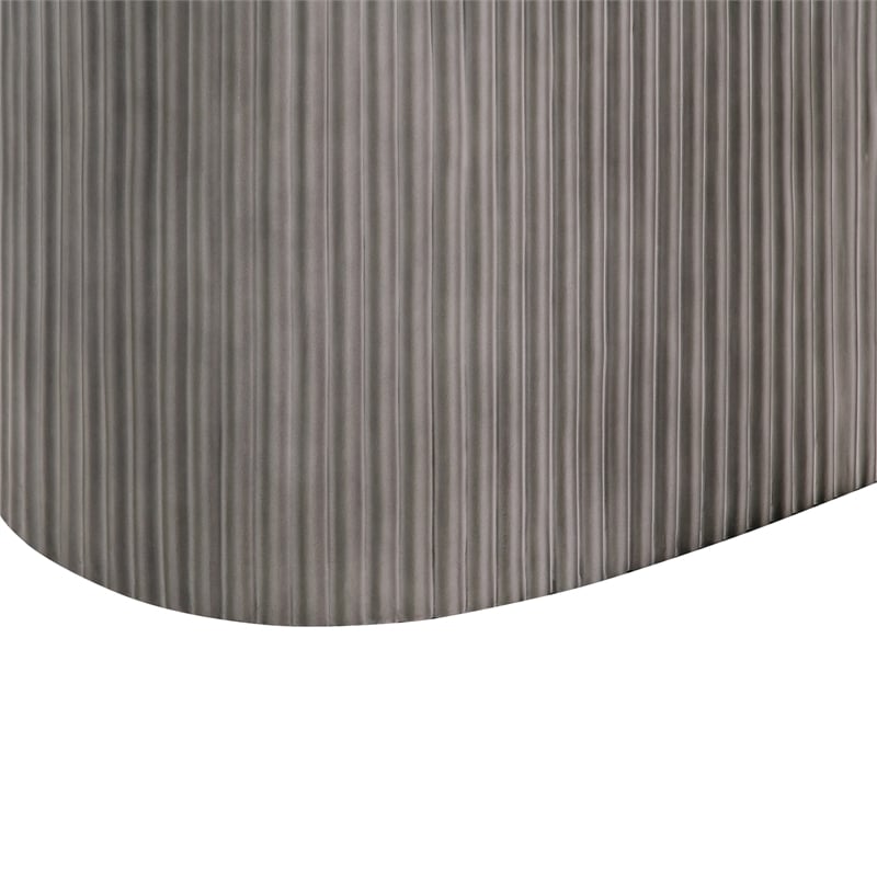 Wave Oval Dining Table in Gray Concrete