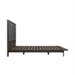 Armen Living Marquis King Size Oak Wood Platform Bed in Oak/Gray