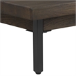 Armen Living Marquis King Size Oak Wood Platform Bed in Oak/Gray