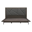 Armen Living Marquis King Size Oak Wood Platform Bed in Oak/Gray
