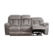 Armen Living Estelle Modern Wood & Fabric Power Reclining Sofa in Gunmetal