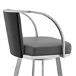 Armen Living Naomi and Livingston 4PC Stainless Steel Dining Set in Gray/Silver