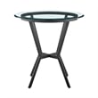 Armen Living Naomi and Chelsea 5PC Faux Leather/Metal Dining Set in Black/Gray